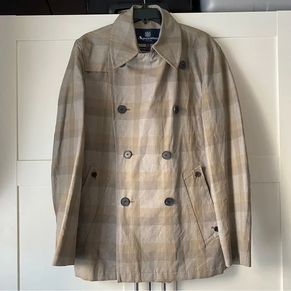 Aquascutum Short Trench Coat Peacoat Raincoat